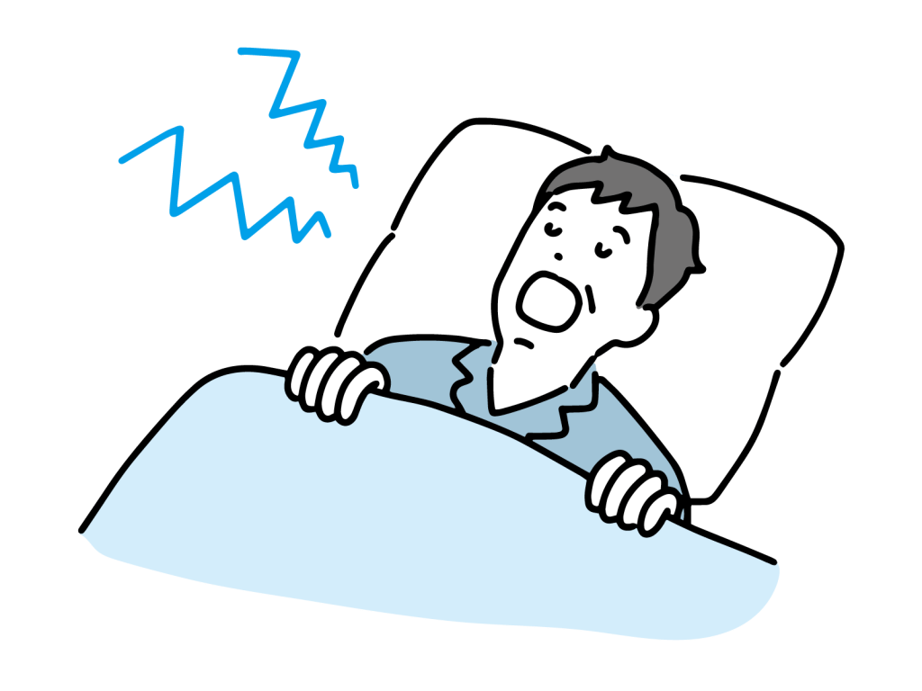 いびきをかく男性