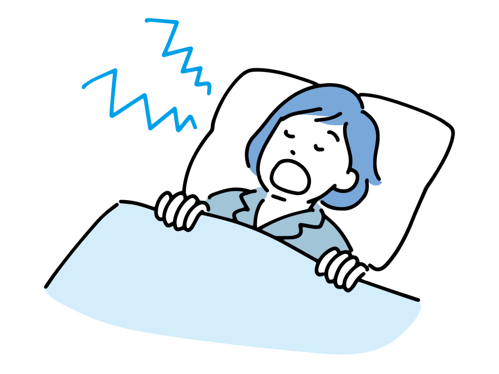 いびきをかく女性