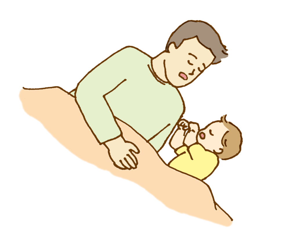 親子で一緒に寝る