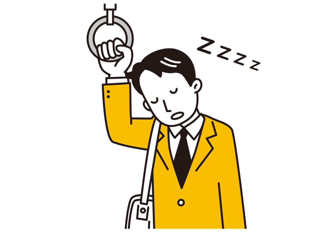 寝不足の会社員