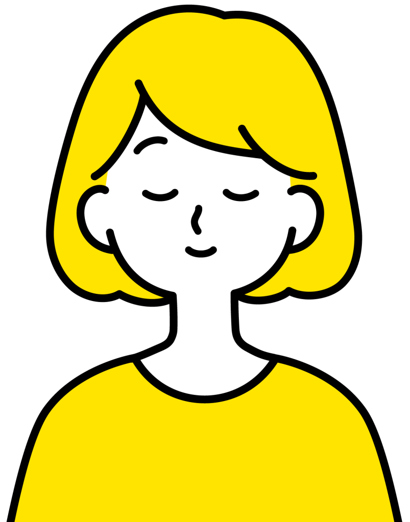目休め_目を閉じる_女性